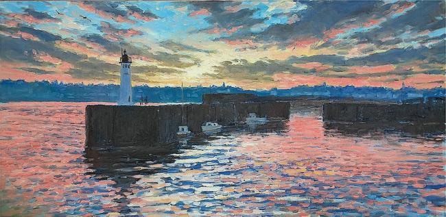 west pier sunset, anstruther IX