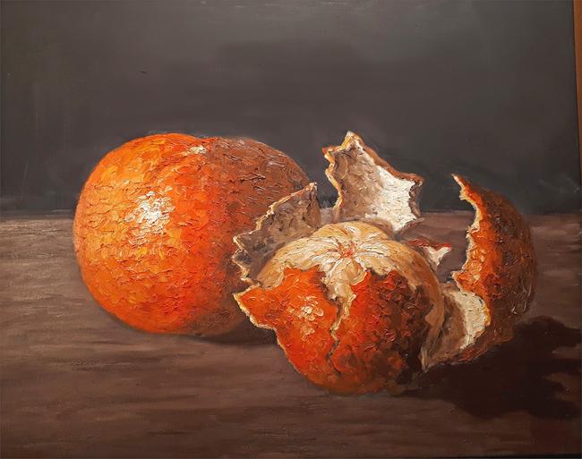 still life XIX : two oranges