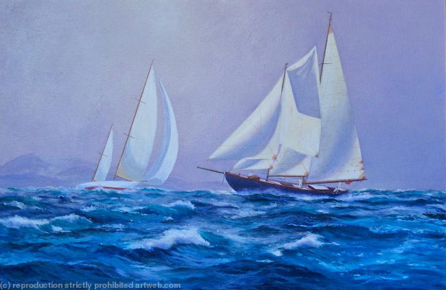 YACHTS OFF THE COAST
