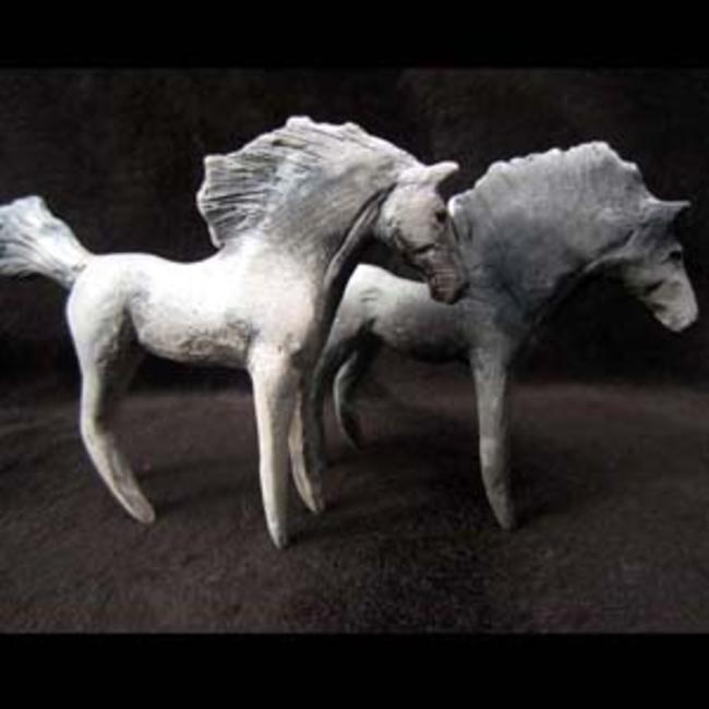 Smoke-Fired Spirit Horses