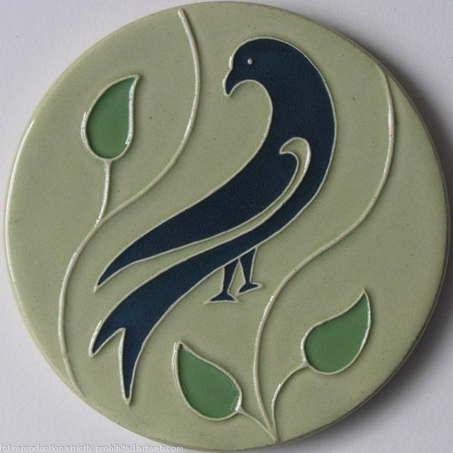 Dawn Chorus Coaster - Petrol Blue