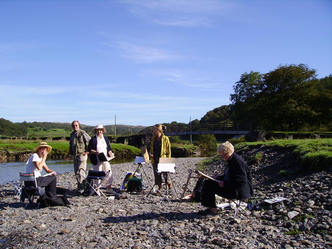 Working outdoors near the studio in Dolwyddellan 2008