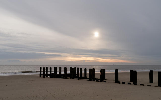 Lowestoft beach in December I