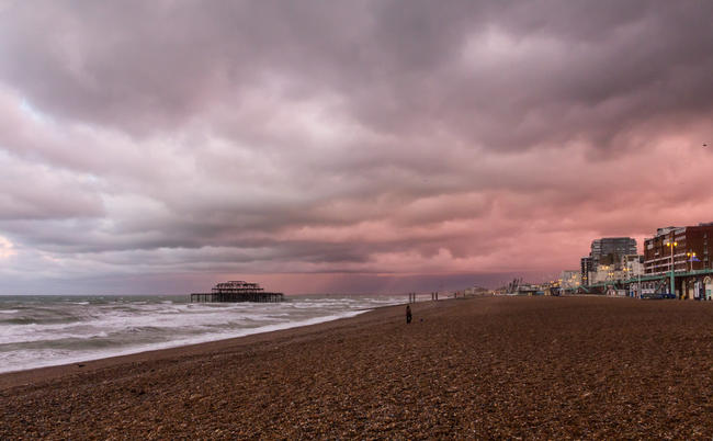 Pink Sky, West Pier