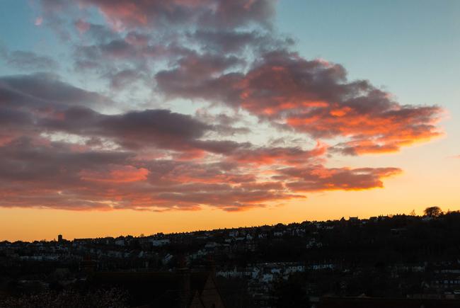 Afterglow over Dyke Road, March 2016