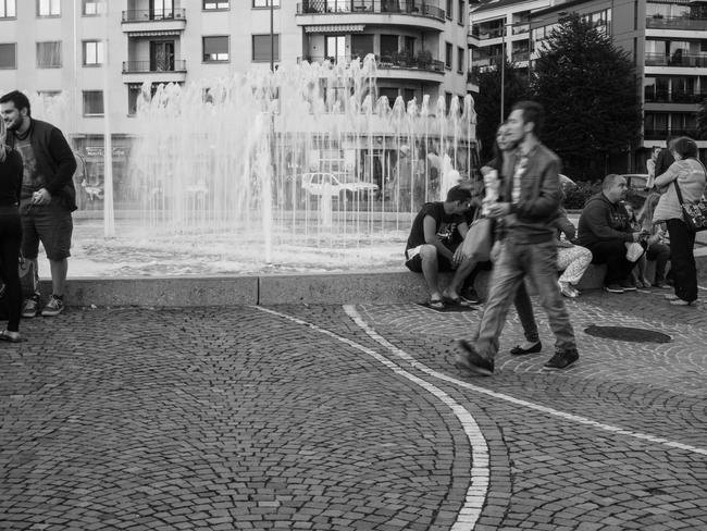 Fountain and People, Thonon-les-bains 2015