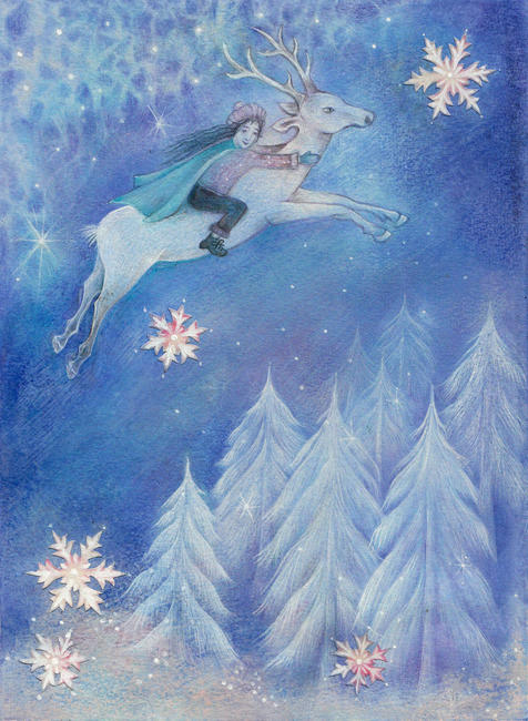 Gerda on her way to the Snow Queen