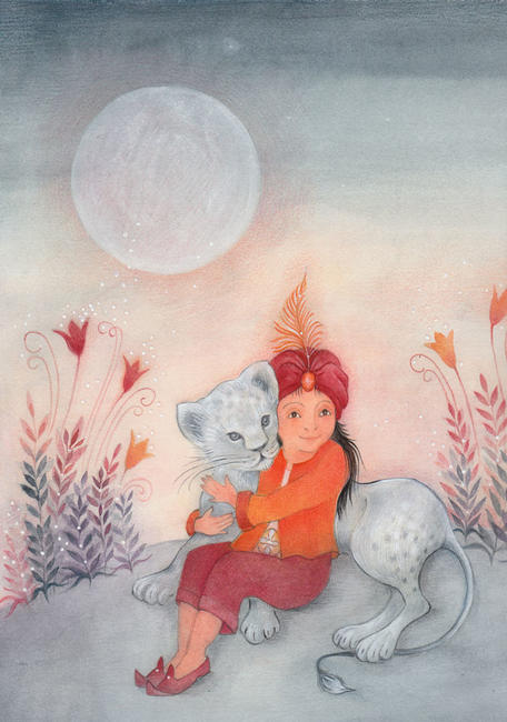 The White Lion (illustration for picture book - detail)