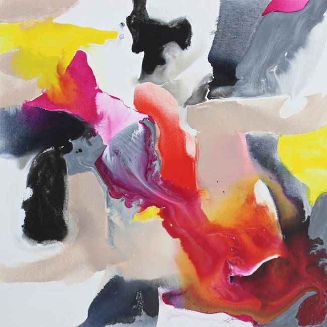 pink, grey and yellow bleed no. 2
