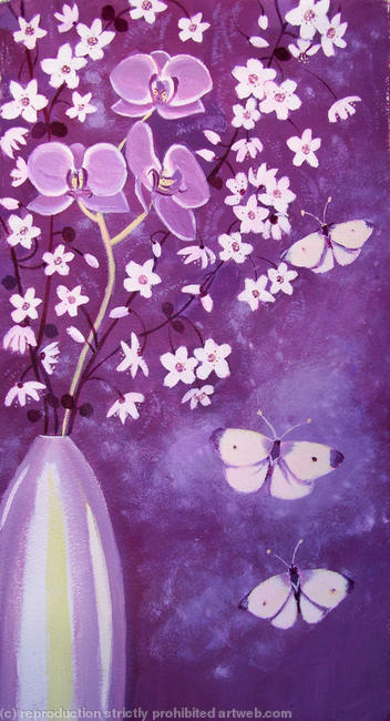 Orchids and blossom