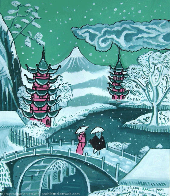 Oriental snowscape