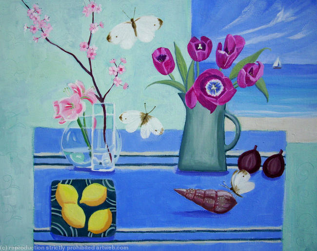 Still life with Sea View