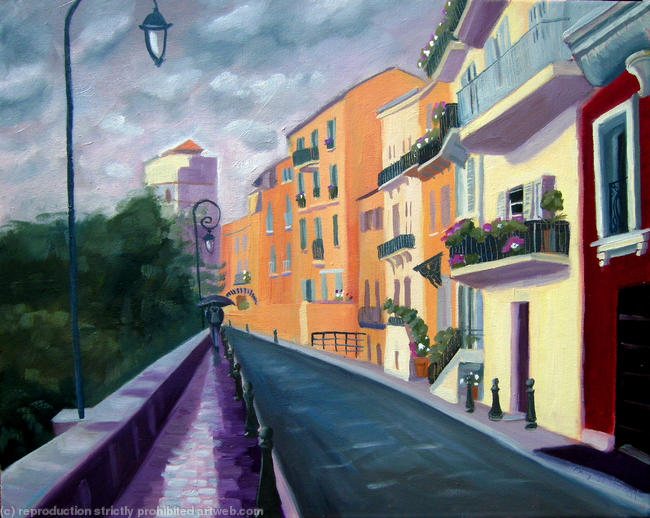Monaco in the rain