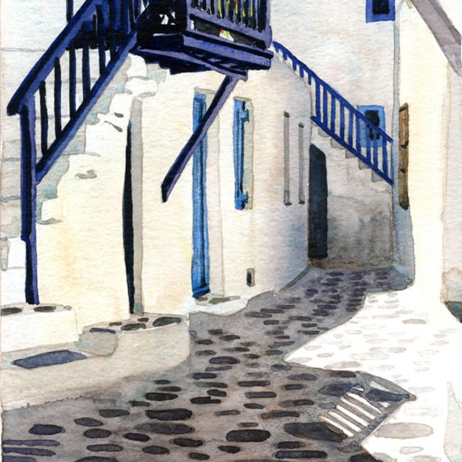 Blue Railings (detail)