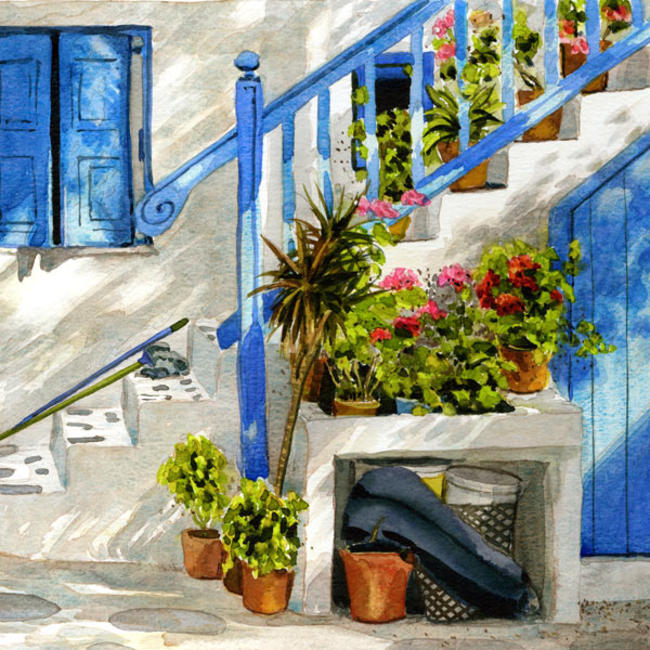 Shady Yard, Mykonos (detail)