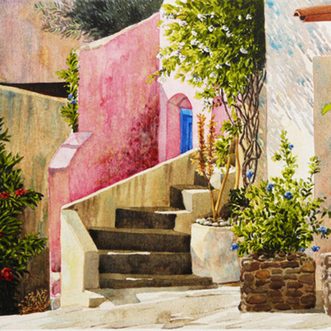 Pink Stairs, Collioure (detail)