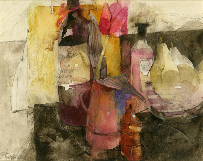 Yellow Bag & Pink Tulips