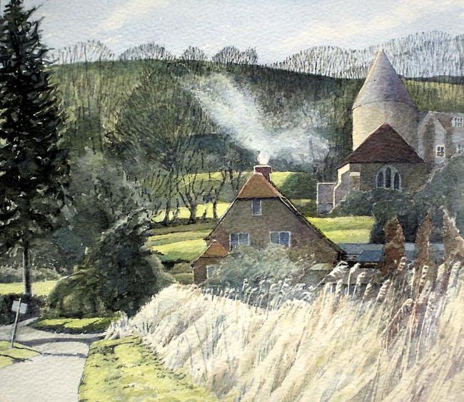 Southease in Winter by Serena Penman