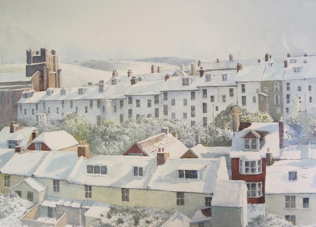 Snow on St John's Terrace, Lewes