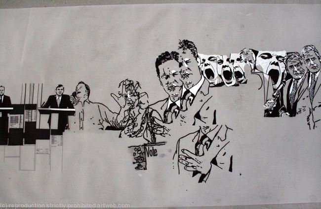 Transparency scroll drawing 2010 (detail)