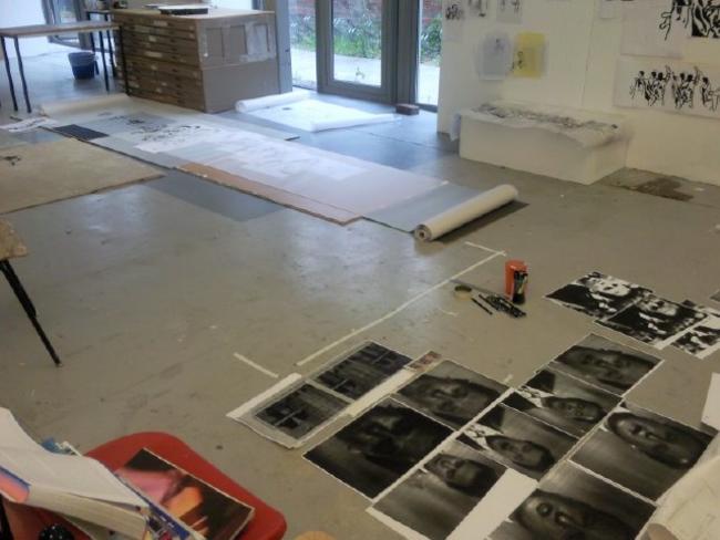 Visual research in studio for 'Transparency'