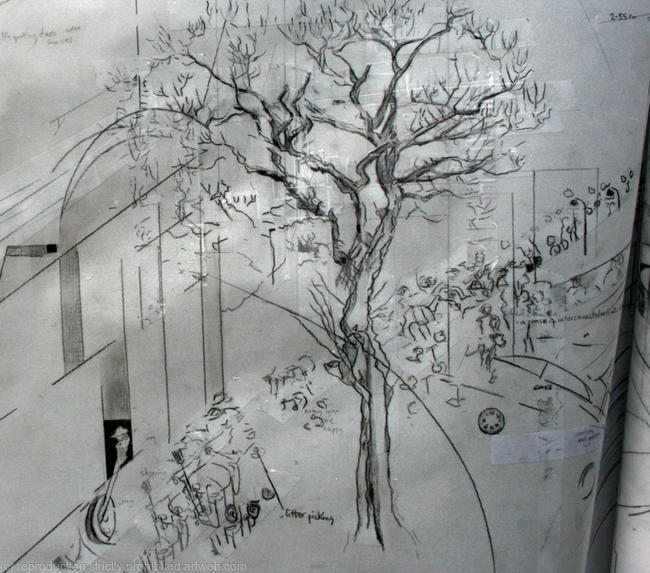 Western Road scroll drawing (detail)