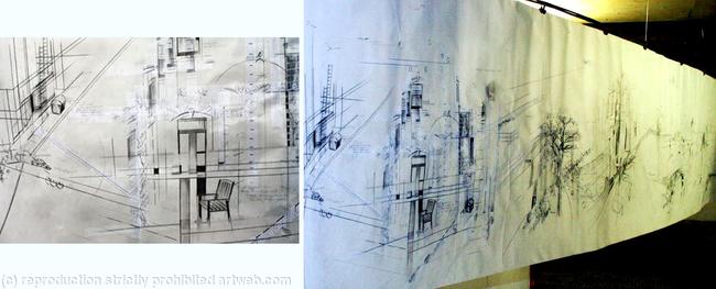 'Western Road' scroll drawing