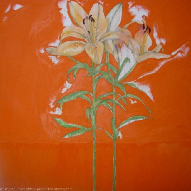 LILIES IN VERMILLION