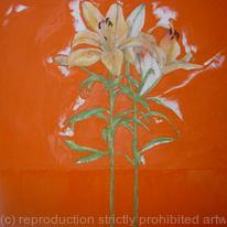LILIES IN VERMILLION