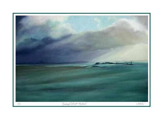 Bamburgh Castle from Holy Island