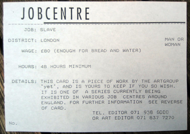 Job centre card 1