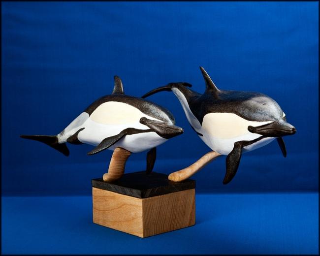Short Beaked Common Dolphin Pair
