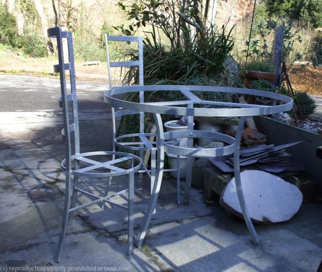 Wrought iron metal furniture bases
