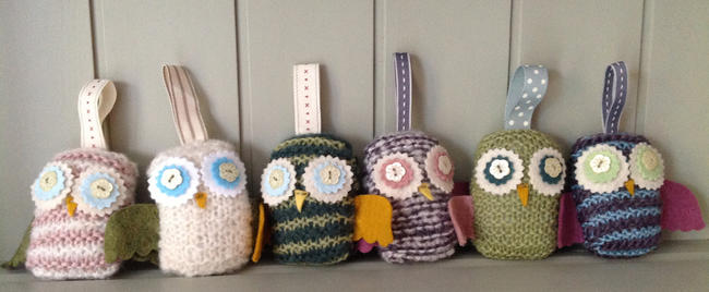 Hand- Knitted Little owls