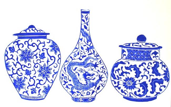 Chinese Vases Blue