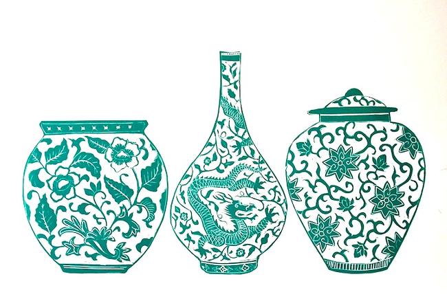 Chinese Vases Green