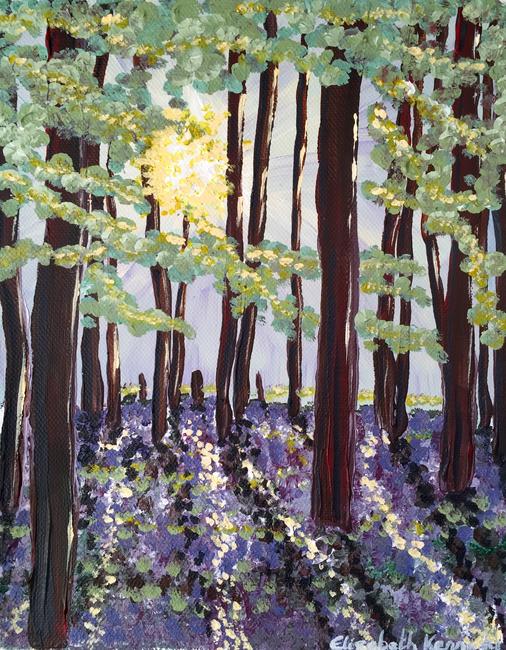 Sunset in lavender wood