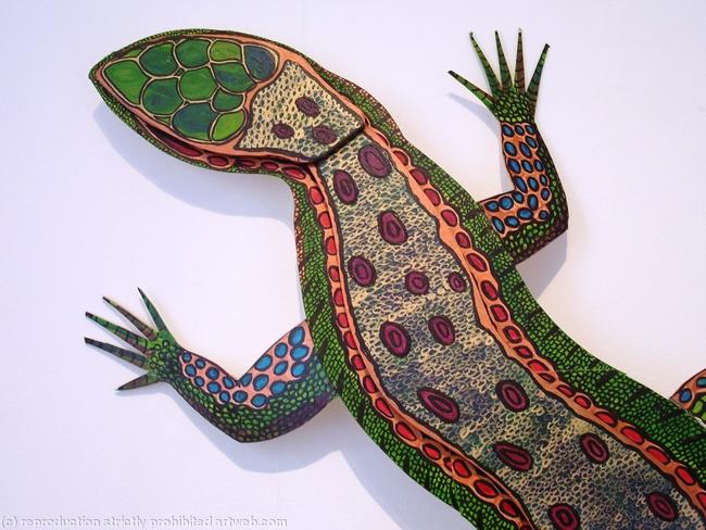 Wall mounted lizard (detail)
