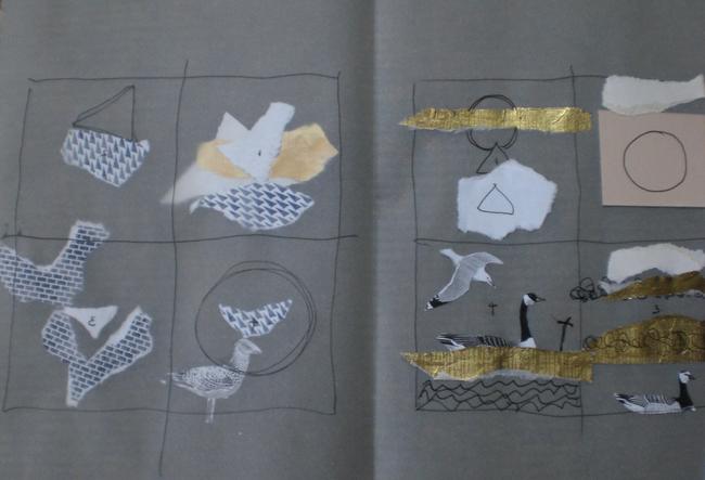 Working on tracing paper