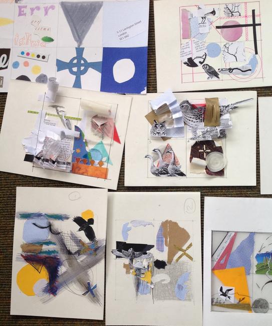 Finished collages
