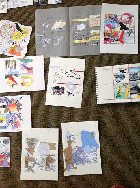 Finished collages