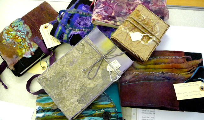 Textile notebooks by Jen Collier