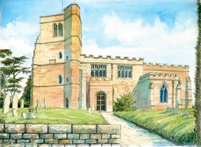 St. Pete'rs Upper Arley Worcestershire greeting card