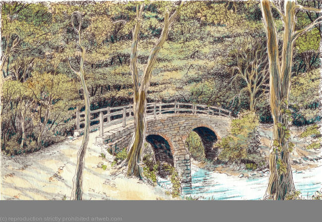 The Donkey Bridge New England Nr Highley Shropshire, greeting card