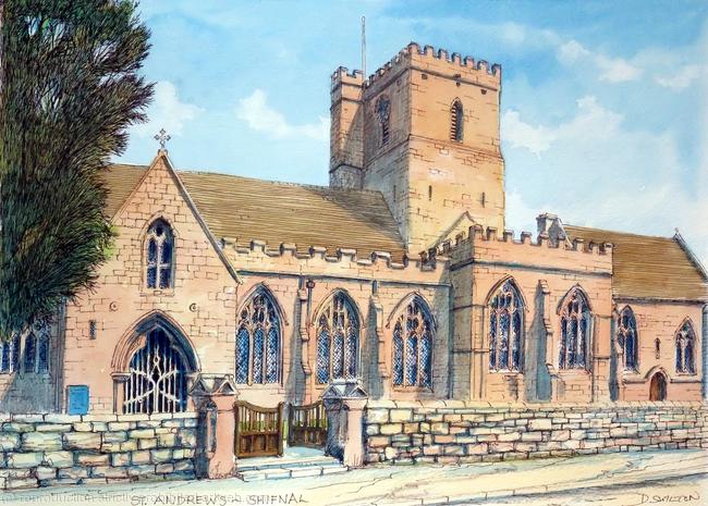 St Andrews Church Shifnal Shropshire as a greeting card. Prints available.
