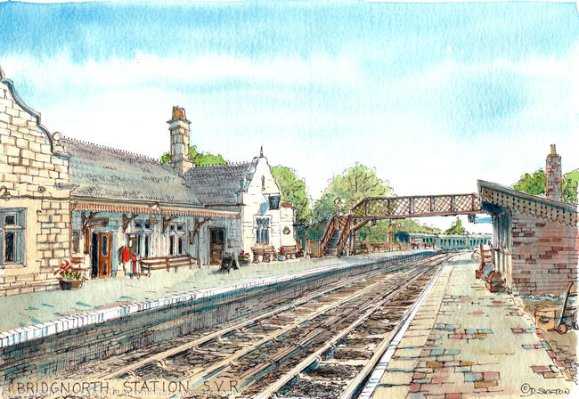Bridgnorth Station Severn valley Railway greeting card