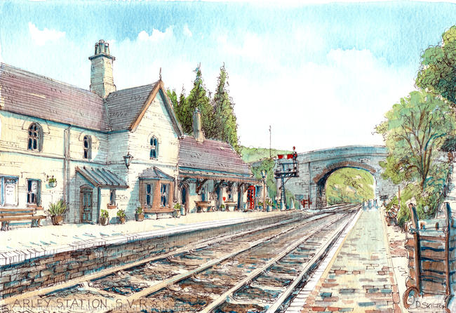 Arley Station looking south greeting card