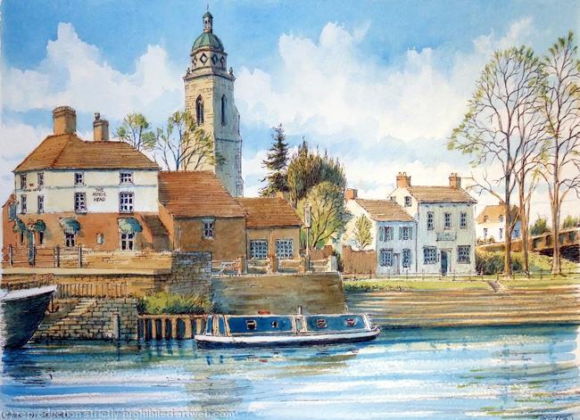 Upton On Severn Worcestershire, greeting card