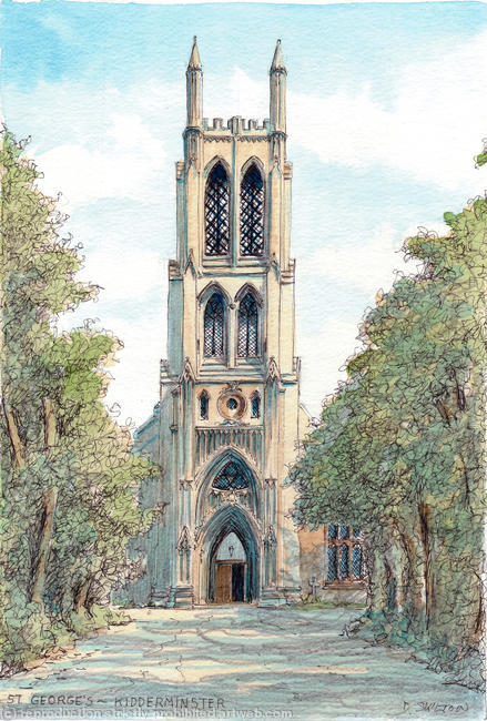 St Georges Kidderminster Worcestershire, greeting /thank you card