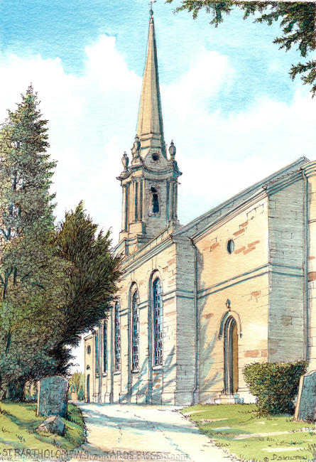 Tardibigge Church St Bartholomew's Worcestershire, greeting card